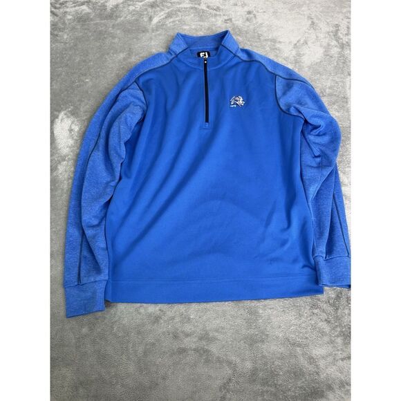 FootJoy 1/4 Zip Golf Pullover Jacket Men's Size Medium Blue - Picture 1 of 11